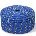 VidaXL Corde de Bateau Polypropyl&egrave;ne 10 mm 50 m Bleu Gr&eacute;ement Ligne de Quai
