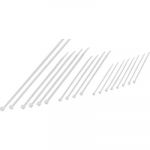 Tru Components Assortiment de serre-câbles 2.50 mm x 100 mm, 150 mm, 200 mm, 250 mm naturel 1571248 crantage intérieur 2