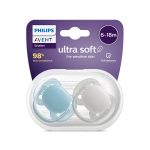 Philips 2 Sucettes Ultra douce MULTICOLORE