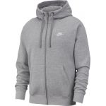 Nike M NSW Club Hoodie FZ BB Sweat-Shirt Homme, DK Grey Heather/Matte Silver/White, FR (Taille Fabricant : 2XL)