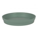 Eda Plastiques Soucoupe ronde en polypropyl&egrave;ne vert laurier Toscane - &Oslash; 28 cm