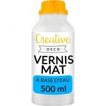 Vernis Peinture - Acrylique - 500 ml - Mat - Laque Transparent et Incolore