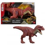 Mattel Jurassic World : Renaissance, Aucasaurus Rugissement f&eacute;roce, dinosaure avec mouvement de m&acirc;choire activ&eacute; en bougeant la queue, attaque multidirectionnelle et son, jeu virtuel, JGB88