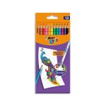 Bic Pochette de 12 crayons de couleur Evolution Illusion