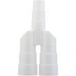 Zenitech Raccord universel tubes condensats en y goulotte clim - IP40 IK08 - Blanc Ral 9001 Blanc