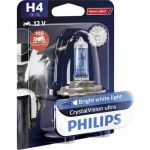 Philips 12342CVUBW CrystalVision ultra Moto H4 ampoule de phare de moto, 1 pi&egrave;ce