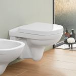 Villeroy & Boch Pack WC sans bride O novo avec abattant + bâti Viconnect PRO + plaque noir mat