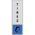 Novap Plaque signalétique Tirez vertical 170x45 mm