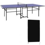 Table de tennis de table ping-pong pliable + housse de protection - SPORTNOW - pour lint&eacute;rieur et lext&eacute;rieur - bleu et noir