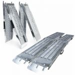 VOUNOT Rampe de chargement pliable Lot de 2 pcs en acier galvanise 180cm