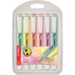Stabilo 275/6-08 - Blister de 6 surligneurs Swing Cool Pastel Edition, pointe biseau 1-4 mm, 6 coul.