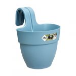 Elho Pot de fleurs - Vibia Campana Easy Hanger Small - Bleu Vintage - Balcon extérieur - L 24.1 x W 20.5 x H 26.5 cm