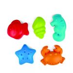 Hape Set de moules &agrave; p&acirc;t&eacute; de sable 5 pi&egrave;ces