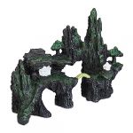 Relaxdays Décoration pour Votre Aquarium, cachette pour Poissons et crevettes, HLP 16,5 x 22 x 8 cm, Anthracite et Vert