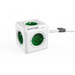 Allocacoc PowerCube Extended Type E Intérieur 5sortie(s) CA 1.5m Vert multiprise - Multiprises (Intérieur, 1,5 m, 5 Sortie(s) CA, Type E (FR), Vert, CE, KEMA FR)