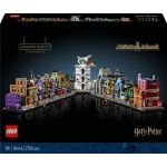 Lego Harry Potter Les boutiques Magiques du Chemin de Traverse - Mod&egrave;le Magique &agrave; Construire pour Adultes - Boutiques Miniatures en Briques - 12 microfigurines Collector - 76444