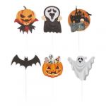 Dekora Halloween Cake Topper, 30 brochettes en papier pour décorer cupcakes, muffins, gâteaux 9x4,5cm, Halloween Party Decoration, halloween table decoration, pumpkin, ghost, ghost, bat
