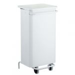 Rossignol Poubelle à pédale mobile Collecroule Carène - 110 litres - blanc