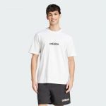Adidas T-shirt Essentials Linear Single manches courtes blanc noir - L
