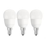 Osram Led sphérique dépolie boite de 3 E14 5.7W blanc chaud - Categorie fantome