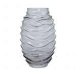 Prix Vase Déco en Verre Soufflé Typo 25cm Gris