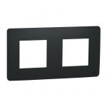 Schneider Electric Unica Studio - plaque de finition - Anthracite - 2 postes (NU200454)