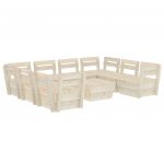VidaXL Salon de jardin palette 9 pcs Bois d'épicéa imprégné