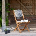 Bois Dessus Bois Dessous Chaise en bois d'acacia et textilène