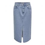 Only Onlbianca DNM Rea Noos Jupe Midi, Bleu Jeans Clair, M Femme