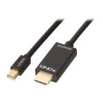 Lindy Câble Mini DisplayPort vers HDMI 4K30 (DP:passif) - 1m