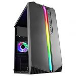 Mars Gaming MC-S1 Noir, Boîtier PC Gaming Compact Micro-ATX, Éclairage ARGB 12 Modes, Ventilateur FRGB, Fenêtre Latérale Complète