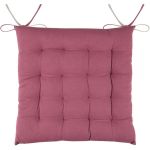 Coussin de chaise carr&eacute; Duo Violet pourpre
