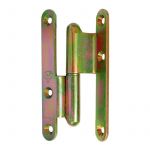 Jardinier massard Paumelle lames &agrave; bouts ronds coud&eacute;es zingu&eacute; blanc - 160 mm - Droite