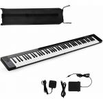 COSTWAY Électronique Portable 2 en 1 88 Touc s avec Fonction Bluetooth Piano N érique avec Filtres Dynamiques Réglables 128 Rythmes, 128