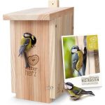 I Nichoir mésange naturelle pour mésanges charbonnières 32 mm en bois massif que j'ai vissé