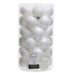 Lot de 37 boules EDM esprit de Noël Blanc 72011