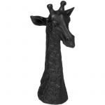 Atmosphera Objet décoratif Tête de Girafe Safari en résine H 33 cm Noir