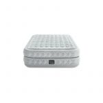 Intex Matelas gonflable - Supreme Air-Flow - 2 personnes - 152x203x51 cm (LxLxH) - Gris - Motopompe intégrée - Blanc