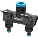 Cellfast Distributeur d'eau de jardin à double jardin 2 sorties de tuyau