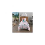 Soleil d'Ocre Parure housse de couette 120x150 cm SIRENES rose, 100% coton 57 fils/cm2, par