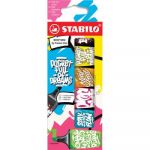 Stabilo Etui carton de 6 surligneurs BOSS MINI by Snooze One - Pointe biseautée - Coloris assortis