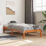 VidaXL Cadre de lit cire marron 100x200 cm bois de pin massif