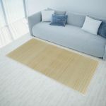 VidaXL Tapis en bambou naturel ? latte Rectangulaire 120 x 180 cm