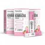 Pack mensuel kombucha p&ecirc;che : 3 boites teazen tz-pkopehx3