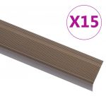 VidaXL Nez de Marche Forme en L 15 pcs Aluminium 100 cm Marron Modèle 4