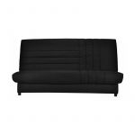 Bultex COMFORT Banquette clic-clac 3 places -Tissu noir - Made in France - L 192 x P 95 cm - BEIJA