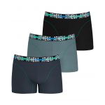 Athena Lot de 3 Boxers ENDURANCE 24H Bleu + Noir + Gris - Taille L;M;3XL;S;2XL;XL