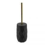 Tendance Brosse WC avec support Noir et Doré
