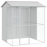 VidaXL Volière pour Oiseaux Grise 215x210x247 cm Acier