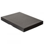 Falken Réf. 22001768000F - PureBox - 1 boîte de rangement avec couvercle - emballage cadeau - sans plastique - Format A2 - hauteur 100 mm - poignée découpée - entourée d'un ruban - Couleur Noire